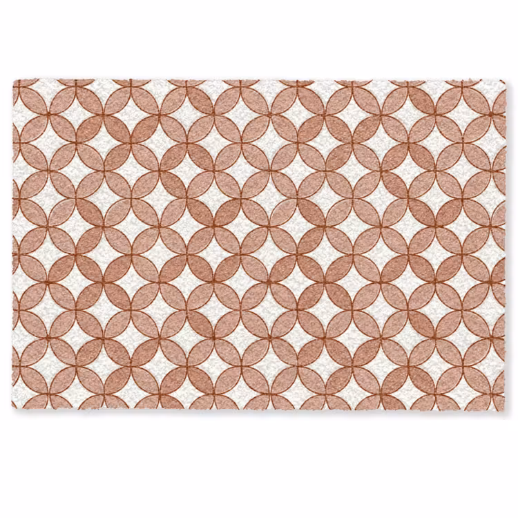 Deurmat - Geometrisch - Cirkels - Modern - Terracotta — 1