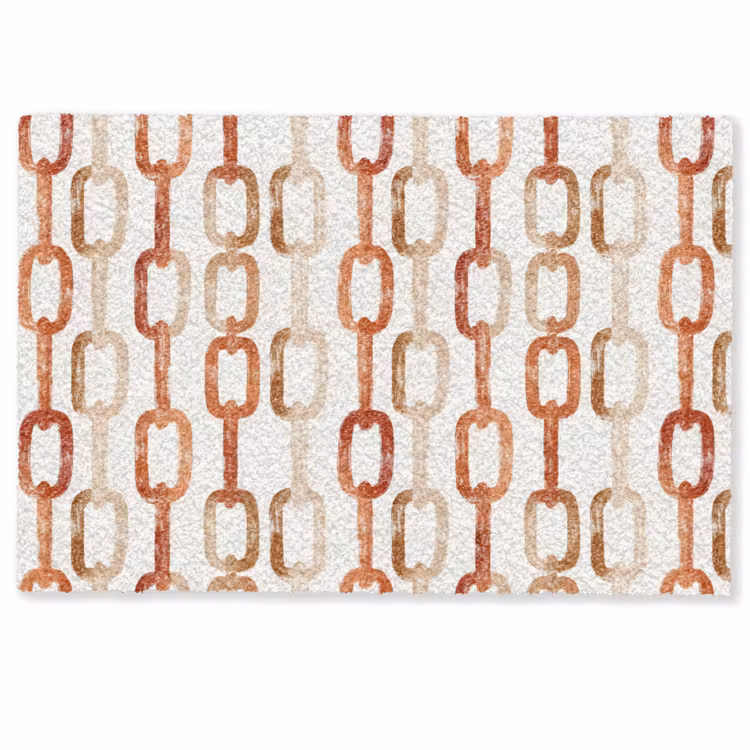 Deurmat - Schakels - Patroon - Aquarel - Terracotta — 1