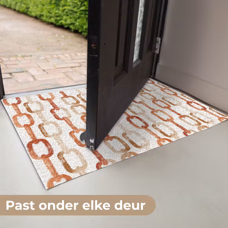 Deurmat - Schakels - Patroon - Aquarel - Terracotta — 7