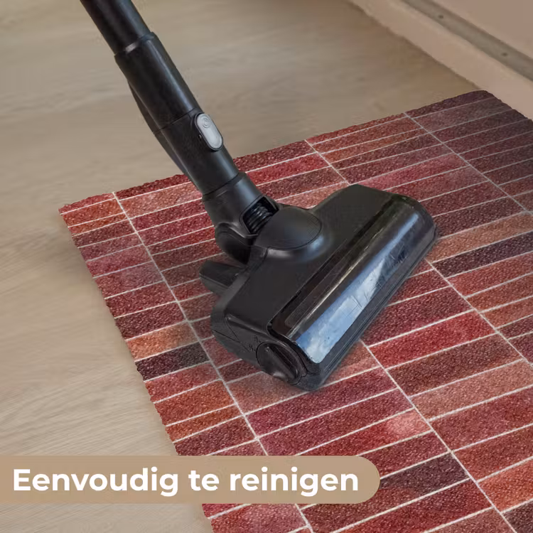 Deurmat - Tegels - Modern - Structuur - Dieprood — 9