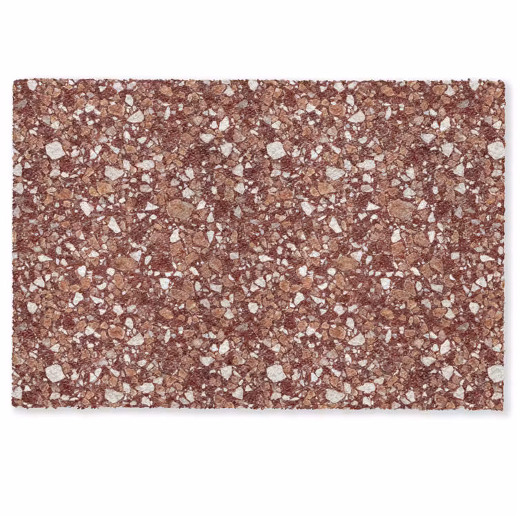 Deurmat - Terrazzo - Patroon - Steentextuur - Roodbruin — 1