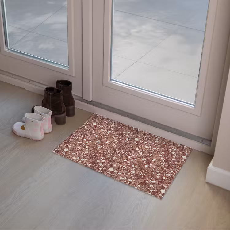 Deurmat - Terrazzo - Patroon - Steentextuur - Roodbruin — 8