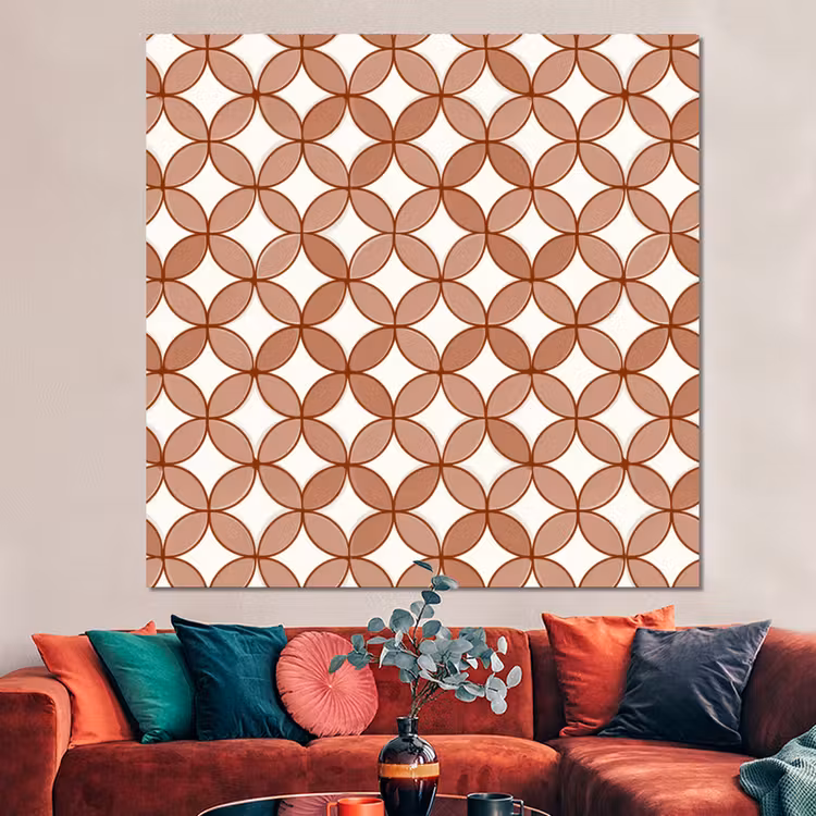 Forex - Geometrisch - Cirkels - Modern - Terracotta — 3