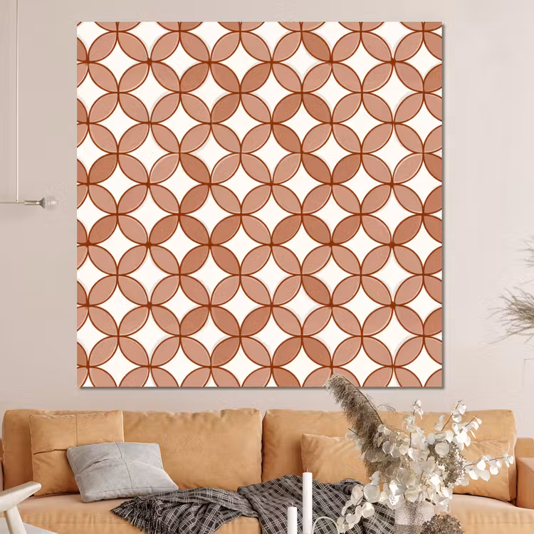 Forex - Geometrisch - Cirkels - Modern - Terracotta — 4