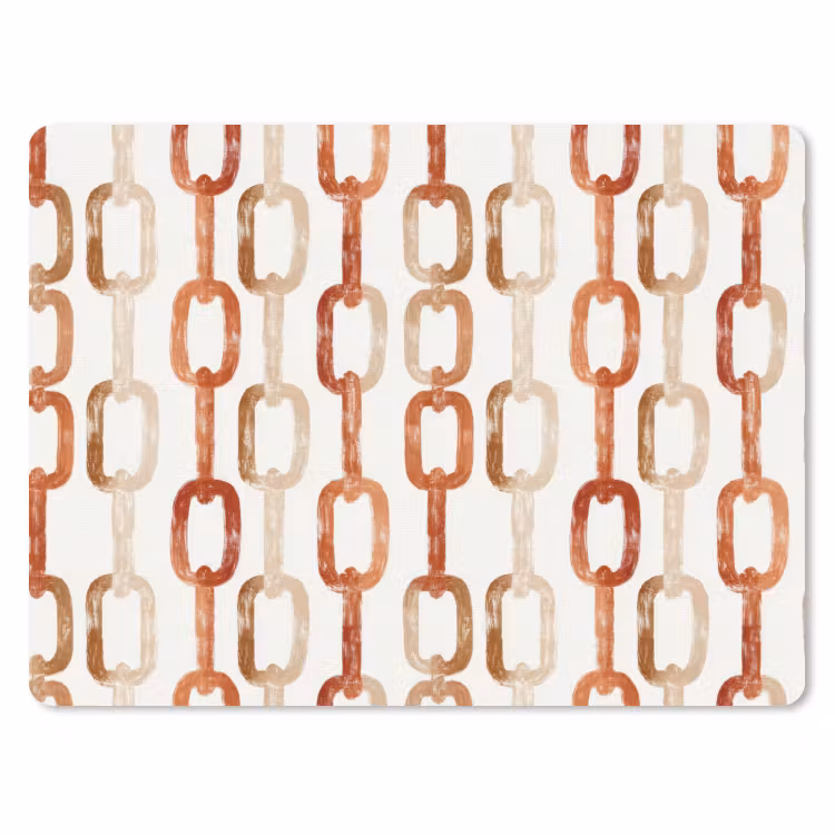 Muismat - Schakels - Patroon - Aquarel - Terracotta — 1