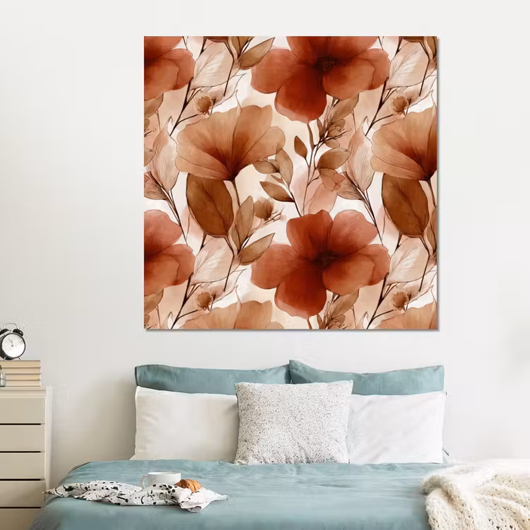 Forex - Bloemen - Aquarel - Botanisch - Terracotta — 2