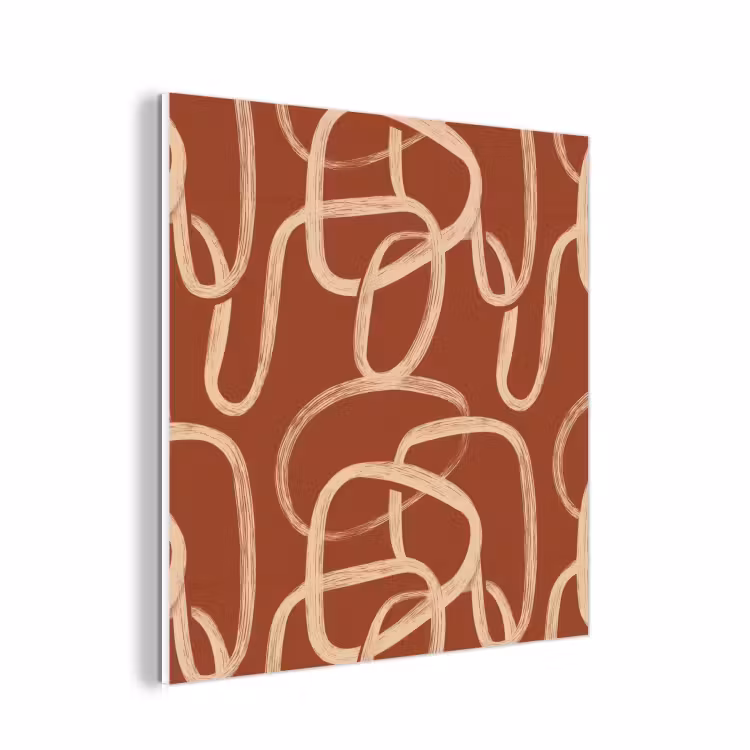 Forex - Lijnen - Abstract - Organisch - Terracotta - Crème — 1