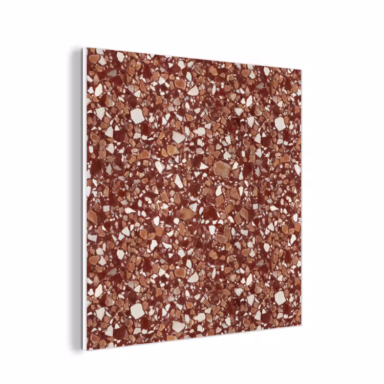Forex - Terrazzo - Patroon - Steentextuur - Roodbruin — 1