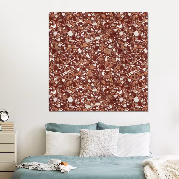 Forex - Terrazzo - Patroon - Steentextuur - Roodbruin — 2