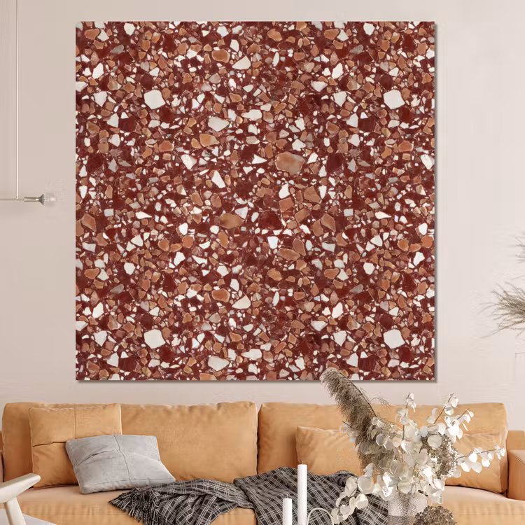 Forex - Terrazzo - Patroon - Steentextuur - Roodbruin — 4