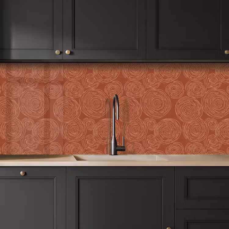 Keuken achterwand - Cirkels - Abstract - Artistiek - Terracotta — 6
