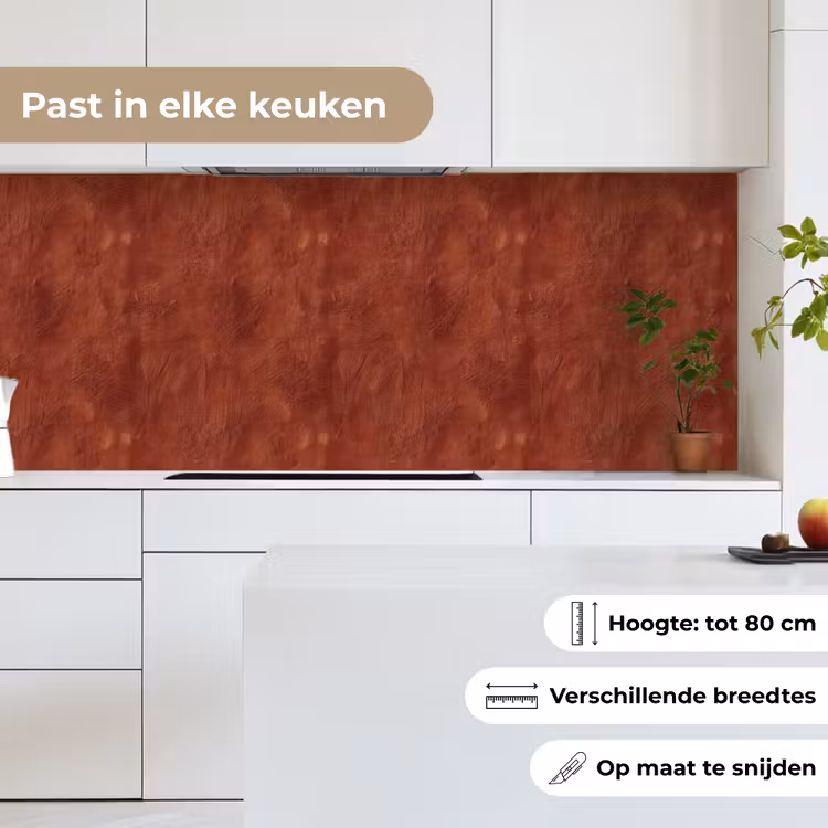 Keuken achterwand - Stucwerk - Textuur - Terracotta — 4