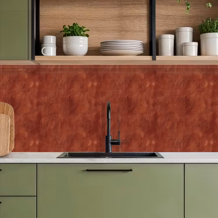 Keuken achterwand - Stucwerk - Textuur - Terracotta — 5