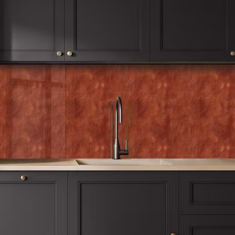 Keuken achterwand - Stucwerk - Textuur - Terracotta — 6