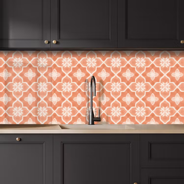 Keuken achterwand - Tegelpatroon - Arabesk - Vintage - Terracotta — 6