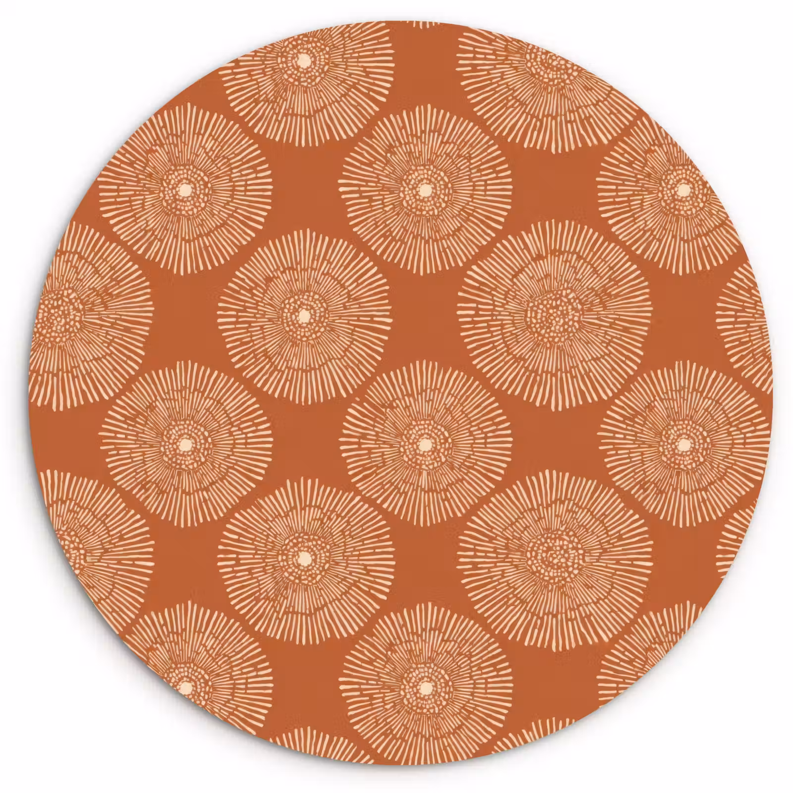 Muurcirkel - Cirkels - Grafisch - Patroon - Terracotta — 1