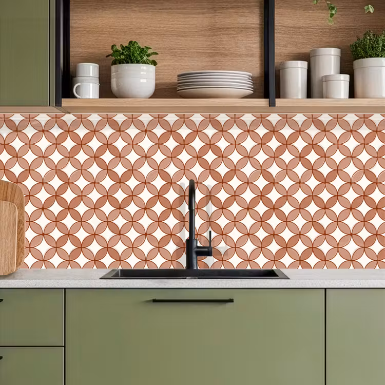 Keuken achterwand - Geometrisch - Cirkels - Modern - Terracotta — 5
