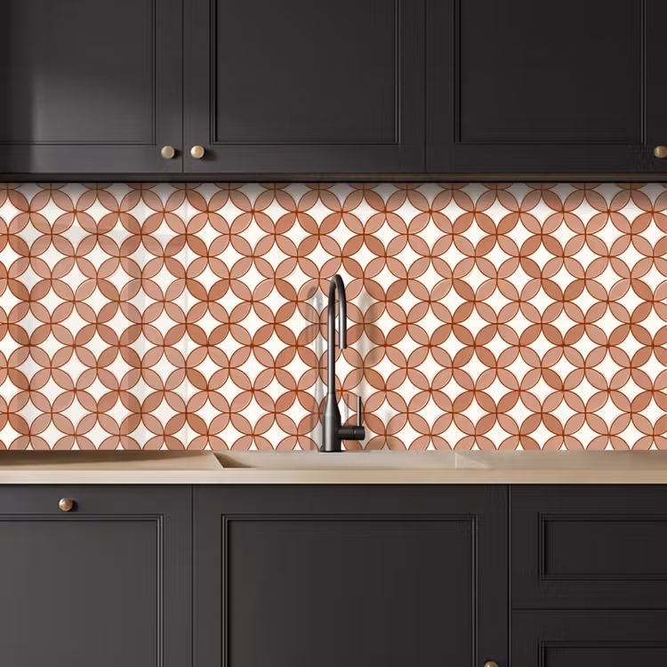 Keuken achterwand - Geometrisch - Cirkels - Modern - Terracotta — 6