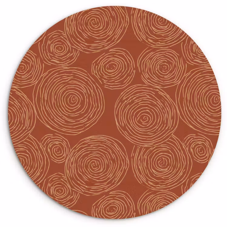 Muurcirkel - Cirkels - Abstract - Artistiek - Terracotta — 1