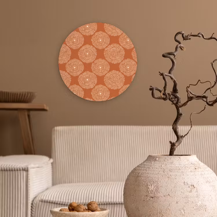 Muurcirkel - Cirkels - Grafisch - Patroon - Terracotta — 2