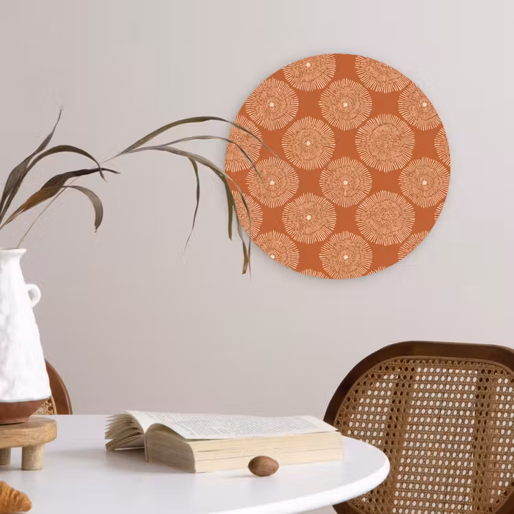 Muurcirkel - Cirkels - Grafisch - Patroon - Terracotta — 4