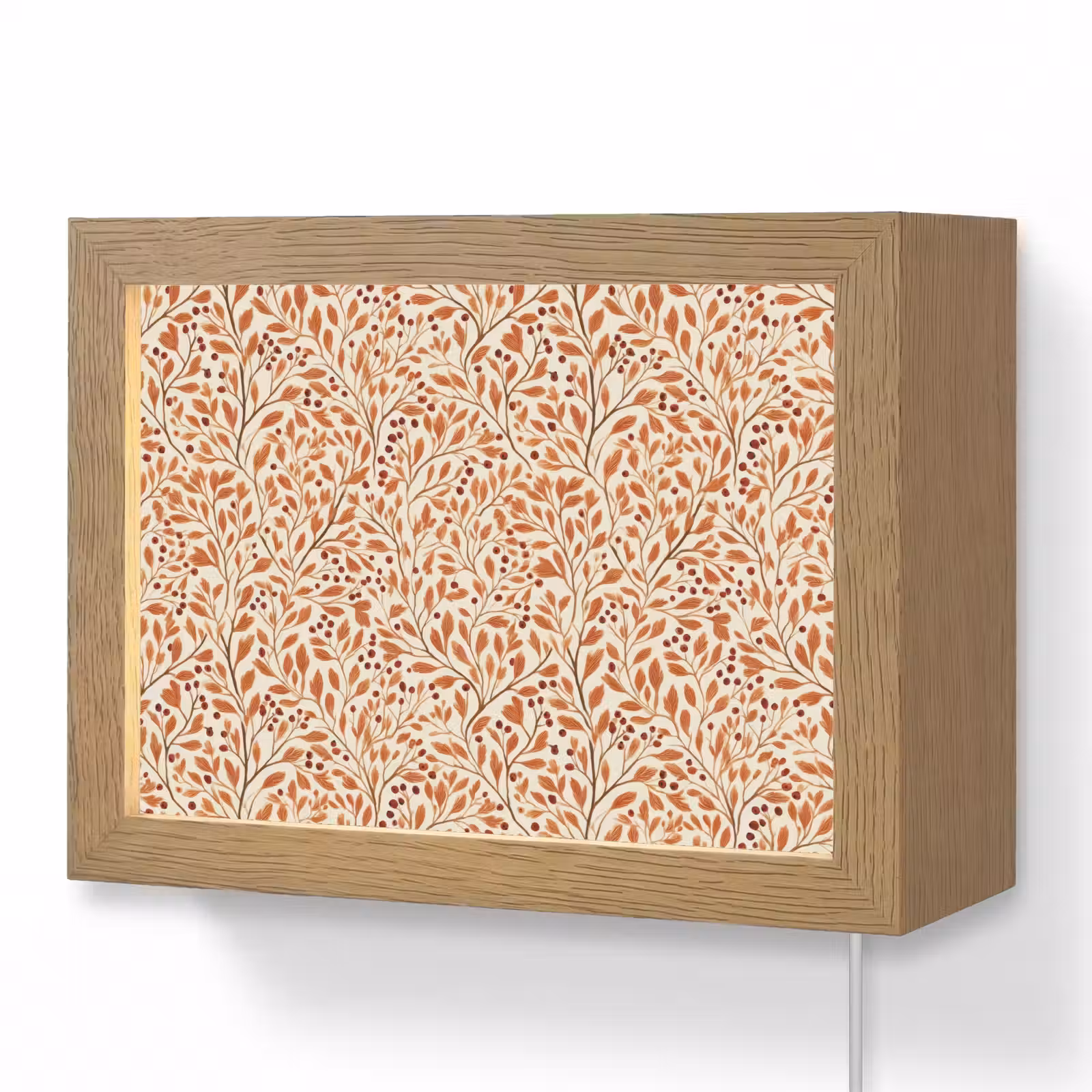Lightbox - Wandlamp - Bladeren - Botanisch - Terracotta — 1