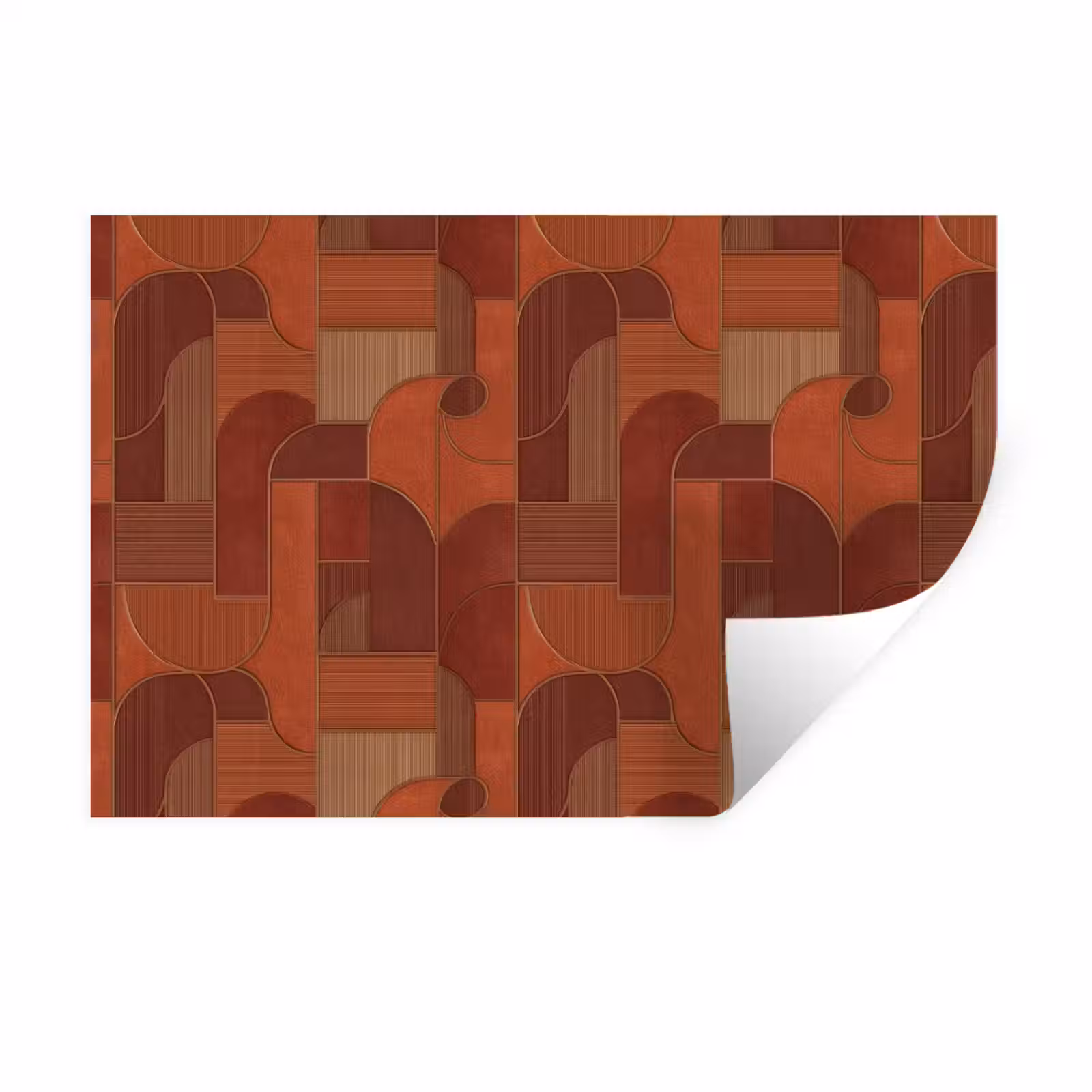 Muursticker - Geometrisch - Abstract - Textuur - Bruin — 1