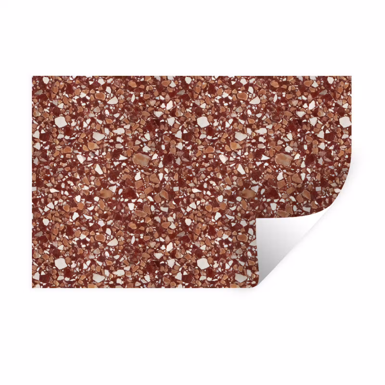 Muursticker - Terrazzo - Patroon - Steentextuur - Roodbruin — 1