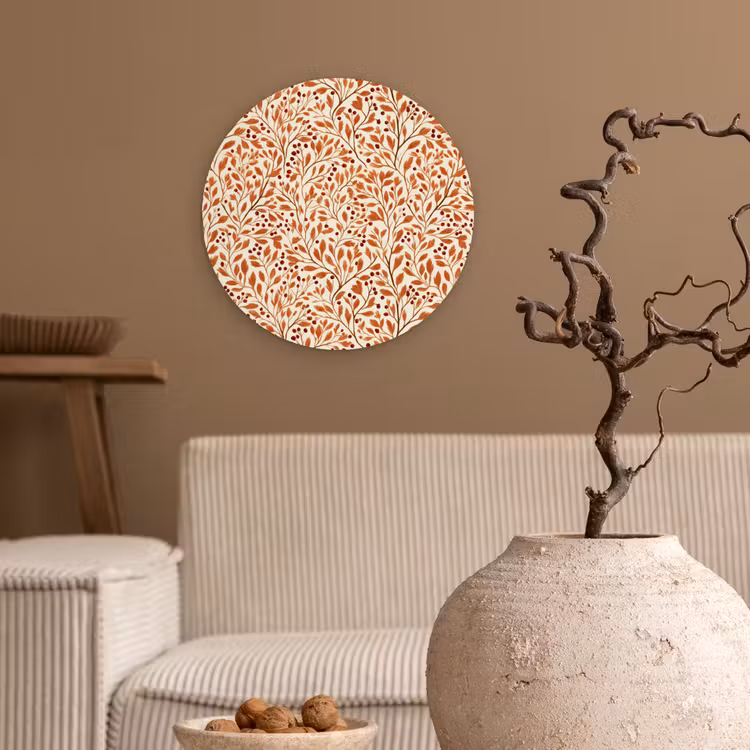 Muurcirkel - Bladeren - Botanisch - Terracotta — 2