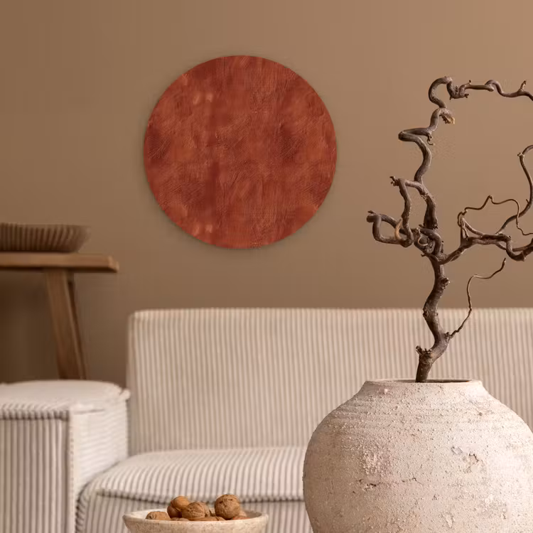 Muurcirkel - Stucwerk - Textuur - Terracotta — 2