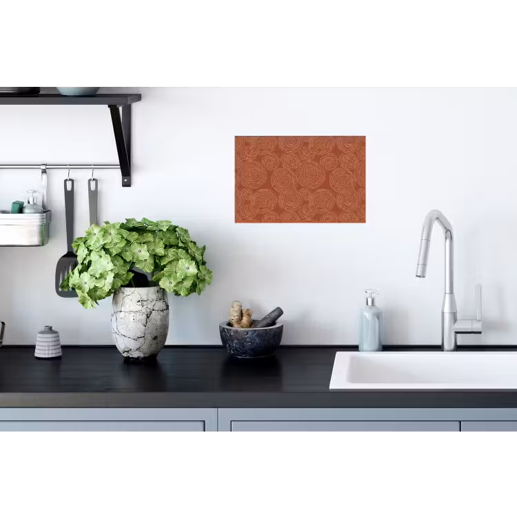 Muursticker - Cirkels - Abstract - Artistiek - Terracotta — 2
