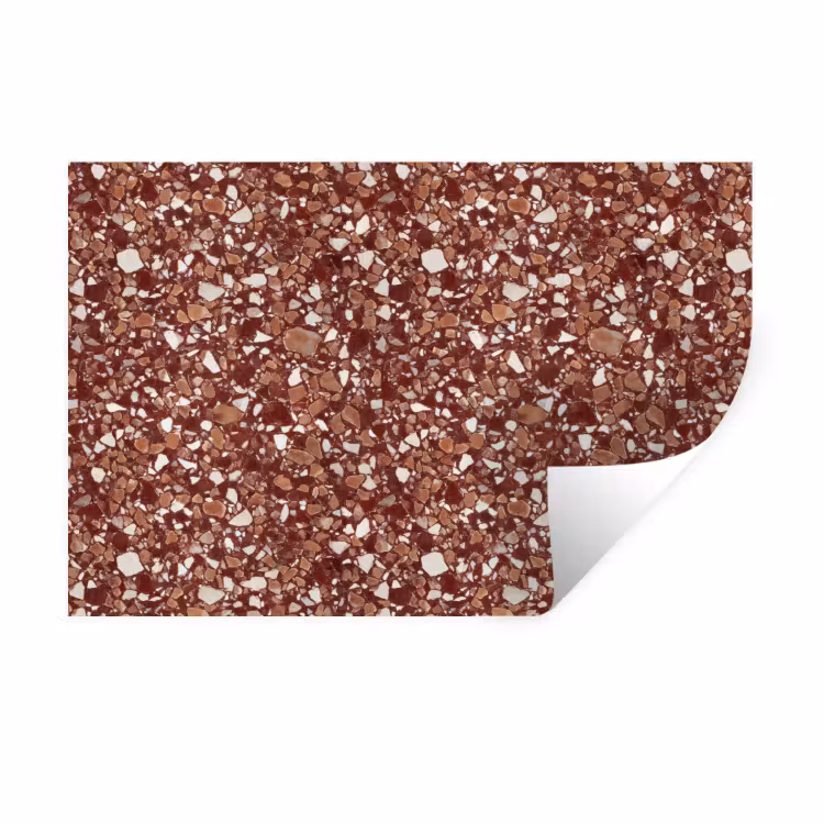 Muursticker - Terrazzo - Patroon - Steentextuur - Roodbruin — 1