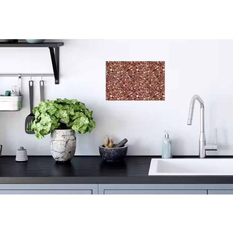 Muursticker - Terrazzo - Patroon - Steentextuur - Roodbruin — 2