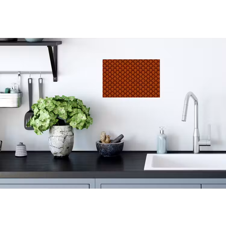 Muursticker - Waaiers - Art Deco - Botanisch - Roestbruin - Oranje — 2