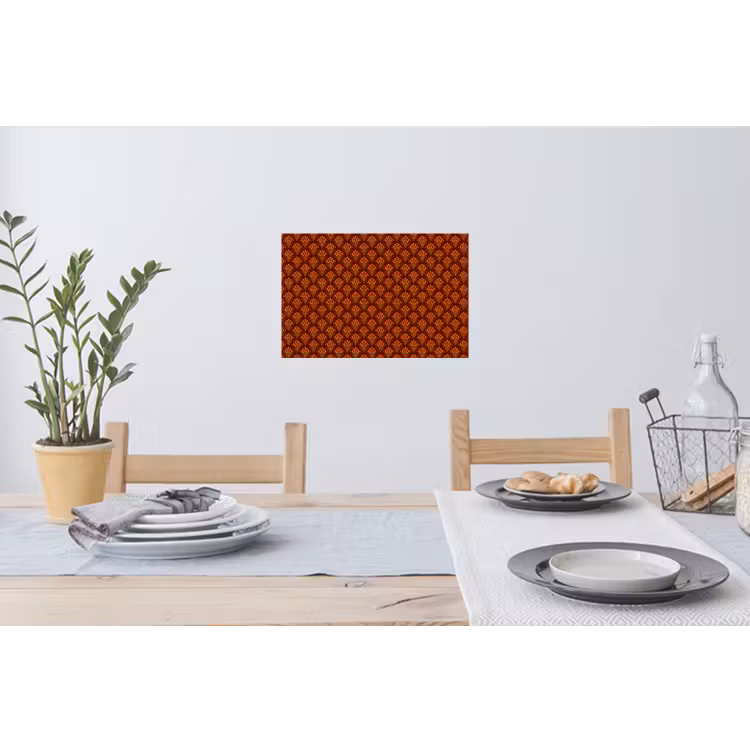 Muursticker - Waaiers - Art Deco - Botanisch - Roestbruin - Oranje — 3