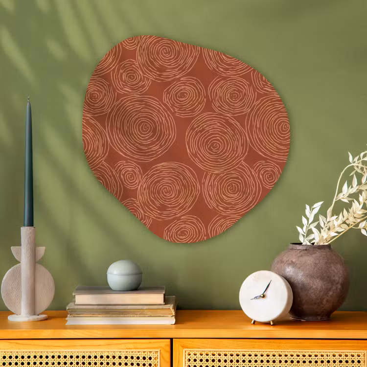Organische schilderij - Aluminium - Cirkels - Abstract - Artistiek - Terracotta — 2