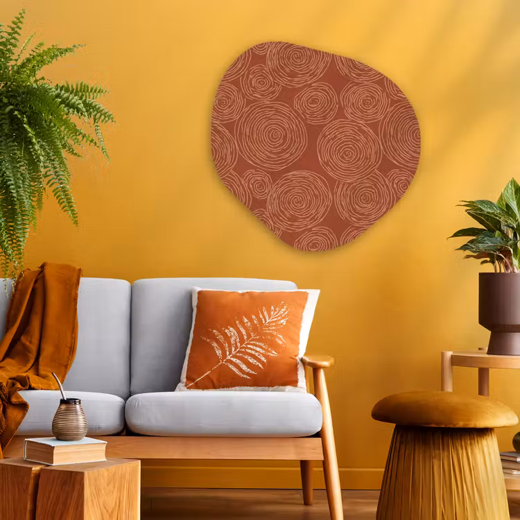 Organische schilderij - Aluminium - Cirkels - Abstract - Artistiek - Terracotta — 3