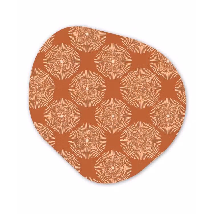 Organische schilderij - Aluminium - Cirkels - Grafisch - Patroon - Terracotta — 1