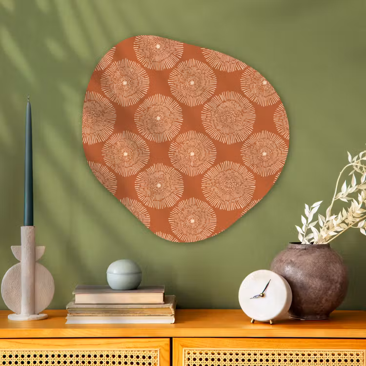 Organische schilderij - Aluminium - Cirkels - Grafisch - Patroon - Terracotta — 2