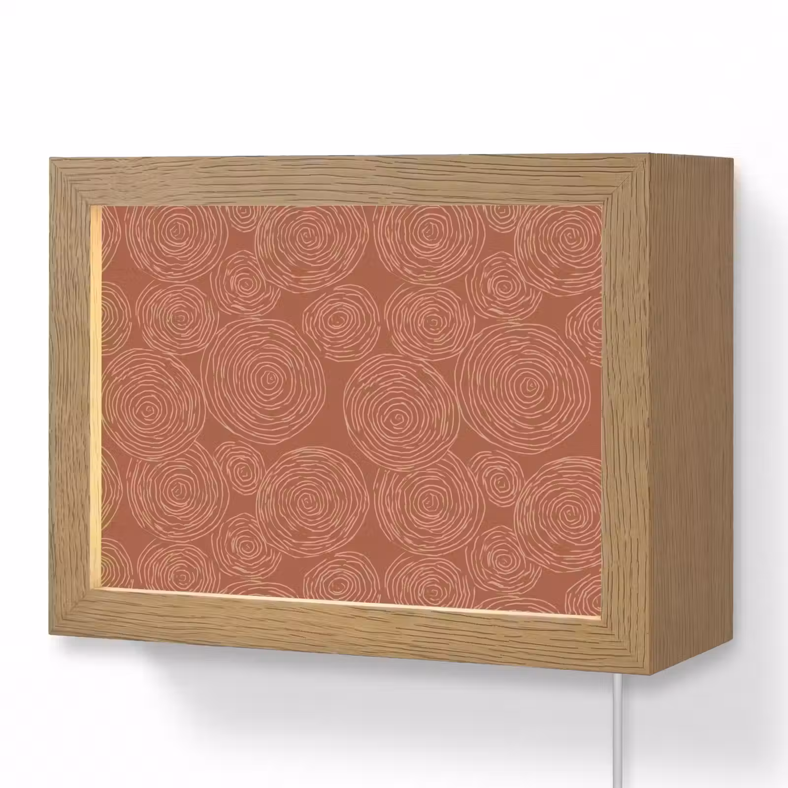 Lightbox - Wandlamp - Cirkels - Abstract - Artistiek - Terracotta — 1