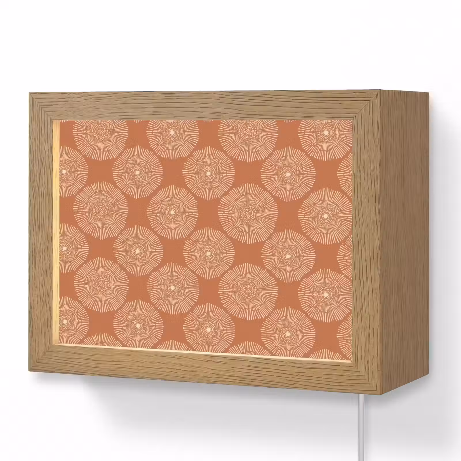 Lightbox - Wandlamp - Cirkels - Grafisch - Patroon - Terracotta — 1
