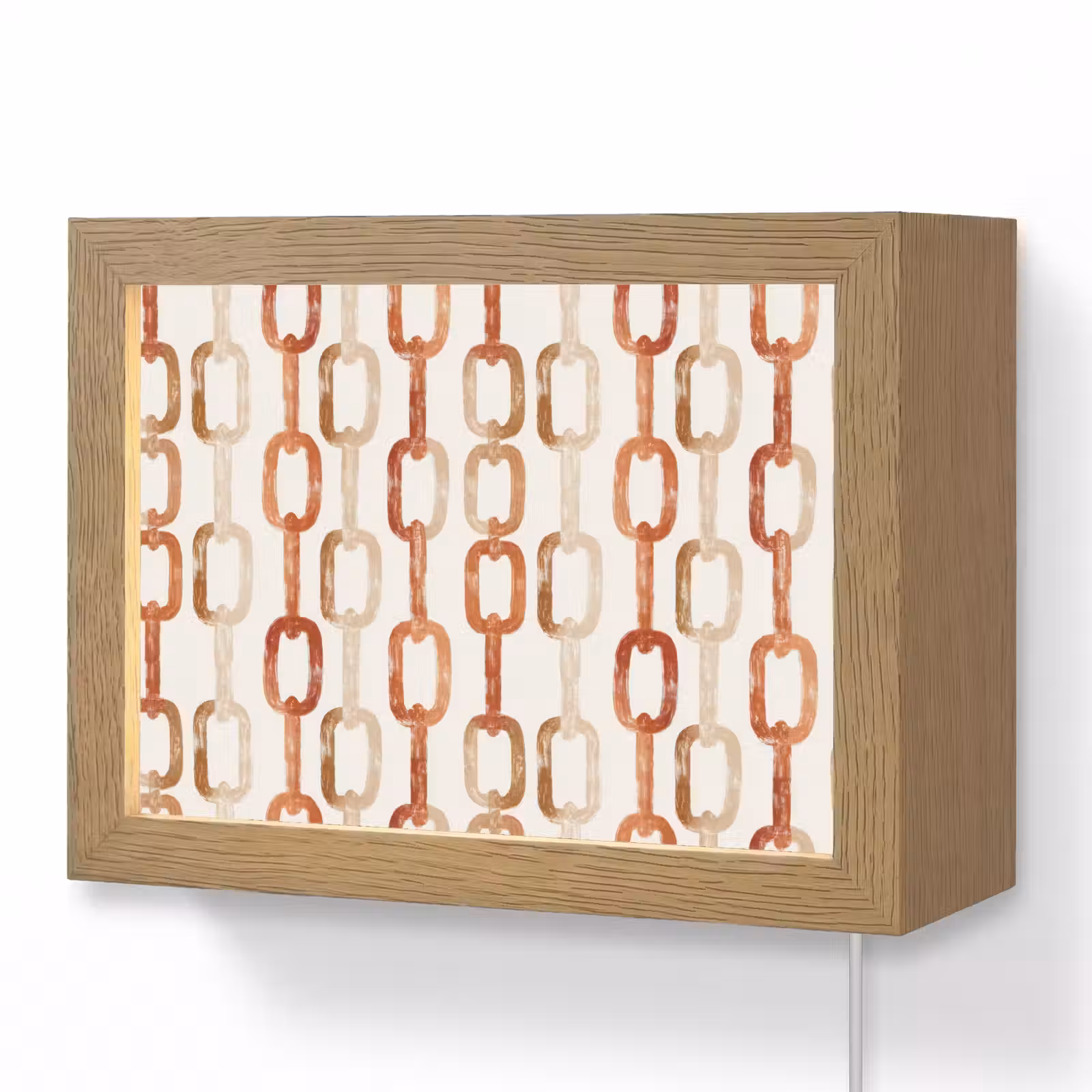 Lightbox - Wandlamp - Schakels - Patroon - Aquarel - Terracotta — 1