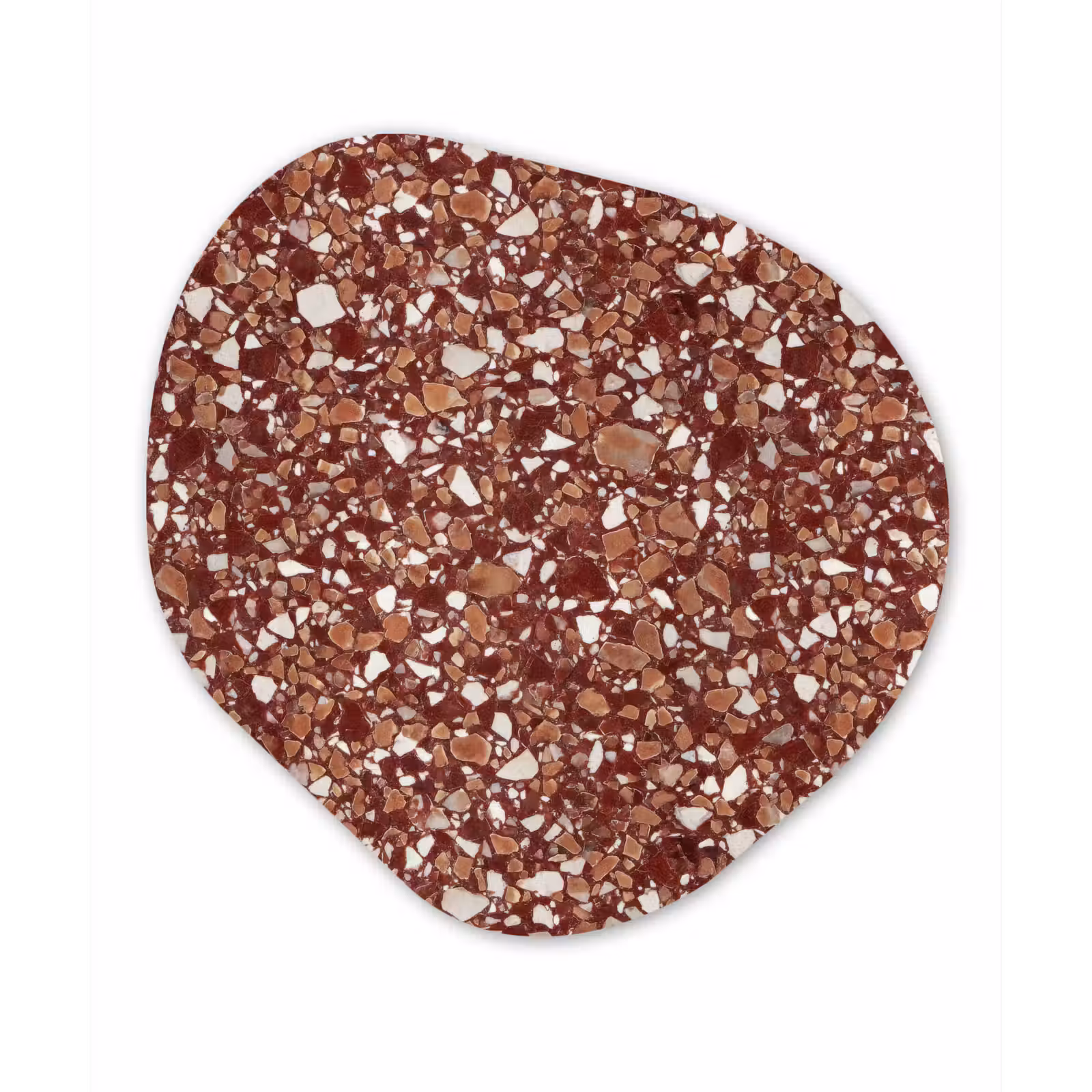 Organisch schilderij - Forex - Terrazzo - Patroon - Steentextuur - Roodbruin — 1