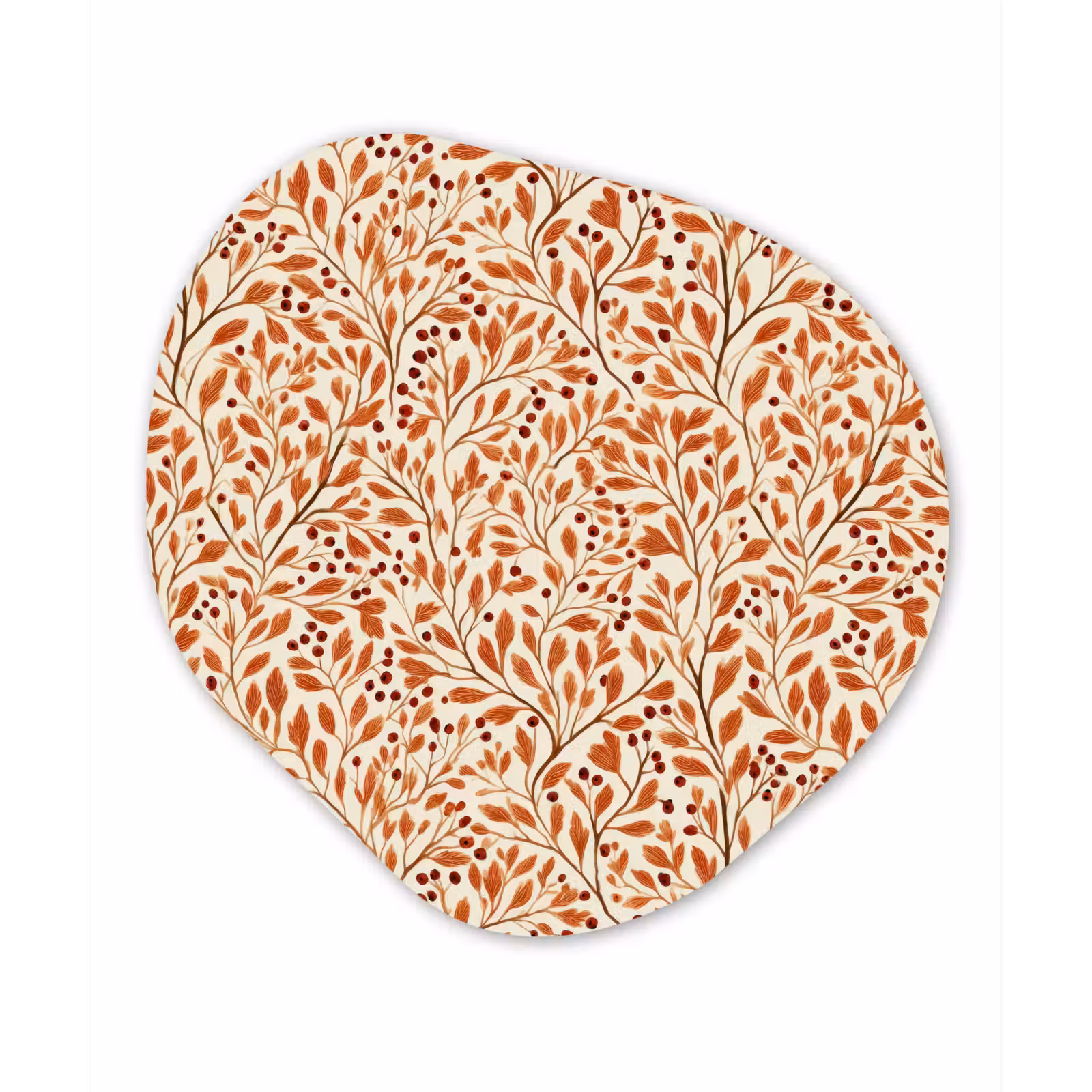 Organische schilderij - Aluminium - Bladeren - Botanisch - Terracotta — 1