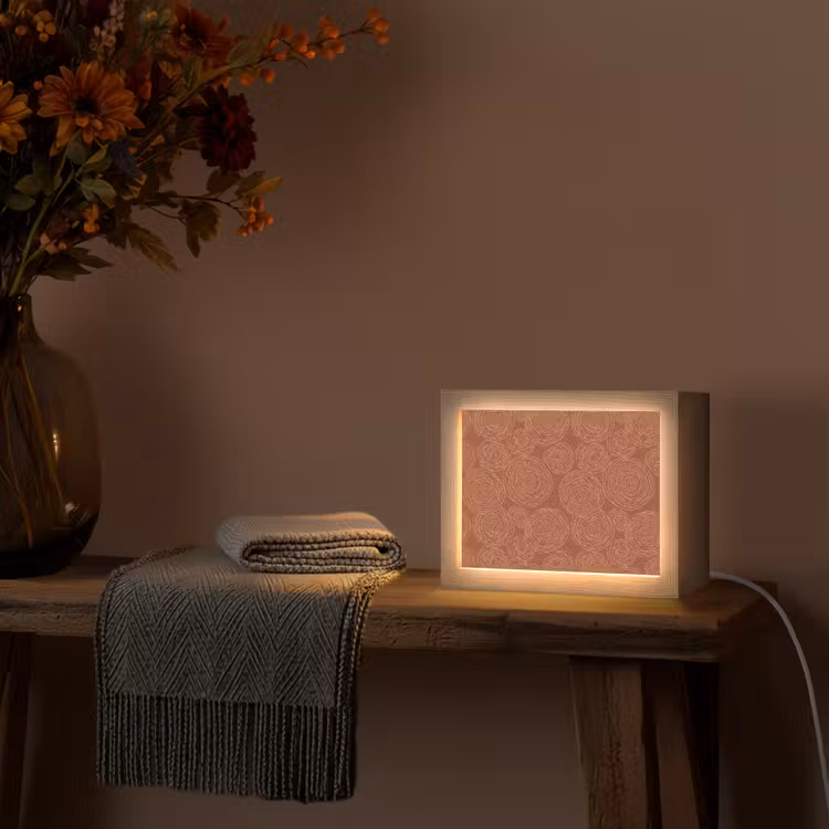Lightbox - Wandlamp - Cirkels - Abstract - Artistiek - Terracotta — 5