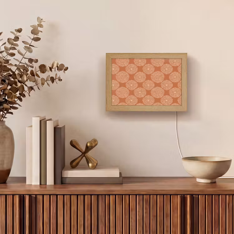 Lightbox - Wandlamp - Cirkels - Grafisch - Patroon - Terracotta — 4
