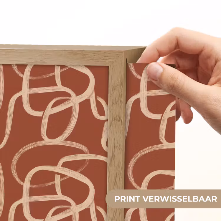 Lightbox - Wandlamp - Lijnen - Abstract - Organisch - Terracotta - Crème — 6
