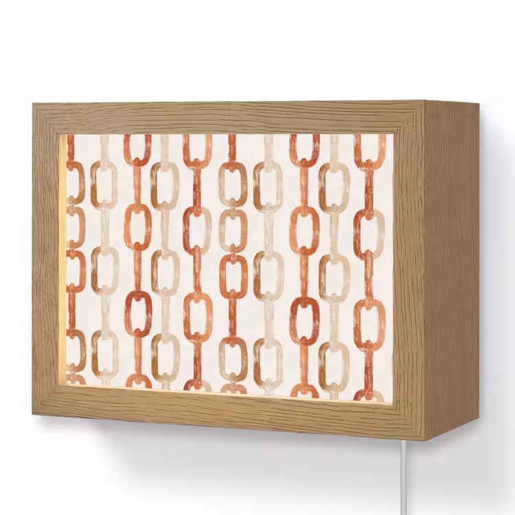 Lightbox - Wandlamp - Schakels - Patroon - Aquarel - Terracotta — 1