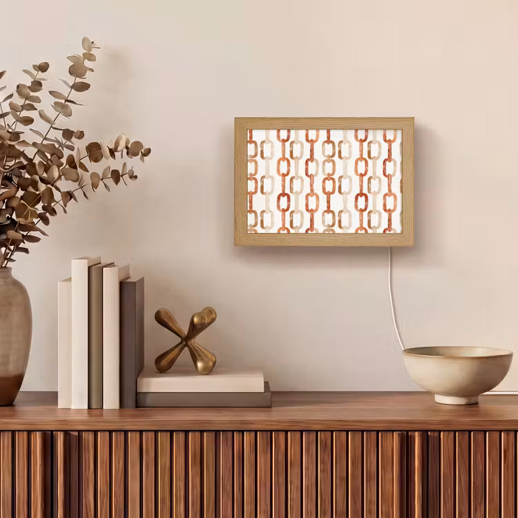 Lightbox - Wandlamp - Schakels - Patroon - Aquarel - Terracotta — 4