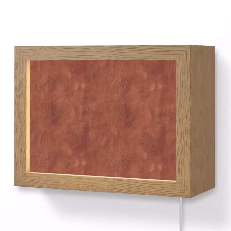 Lightbox - Wandlamp - Stucwerk - Textuur - Terracotta — 1
